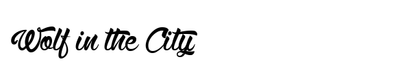 Wolf in the City font preview
